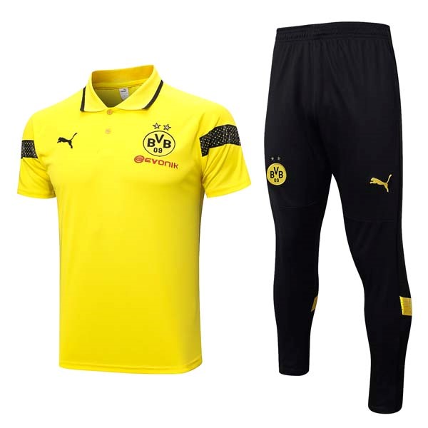 Polo Borussia Dortmund Conjunto Completo 2023 2024 Amarillo